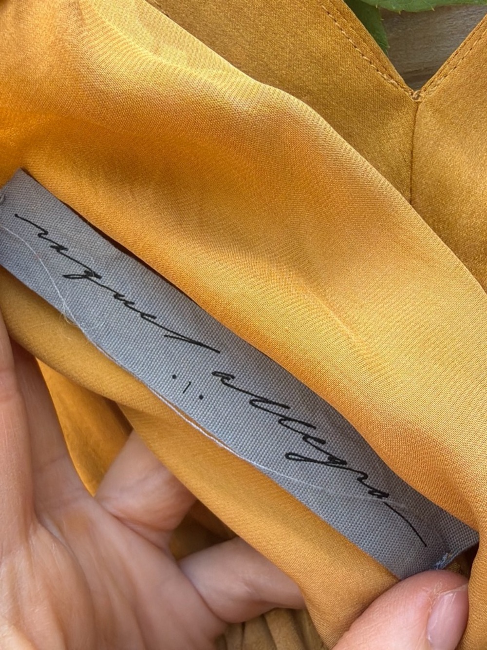Raquel Allegra Mustard to Taupe Ombre V-Neck Maxi Dress - Picture 7 of 7